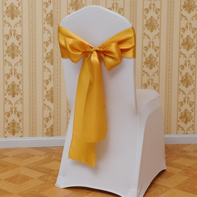 25 buc/lot, comerț cu ridicata, panglică din satin de mătase, arc pentru scaun, legături fluturi pentru banchet, decorare pentru nuntă, pentru scaun, bandă Bel