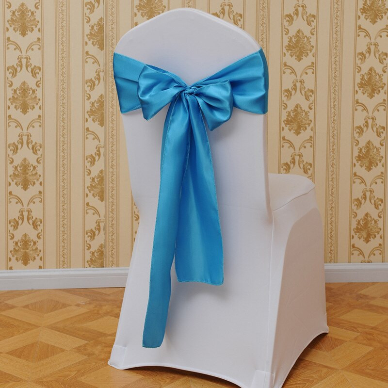 25 buc/lot, comerț cu ridicata, panglică din satin de mătase, arc pentru scaun, legături fluturi pentru banchet, decorare pentru nuntă, pentru scaun, bandă Bel