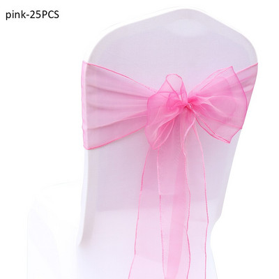 25 kom/Part Vrpce Pojasevi za stolice Dekoracija za svadbe Za bankete Navlake za stolice Kravata Mašna Pojas Dekoracija Potrepštine za zabave 18 cm * 275 cm
