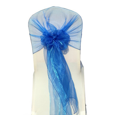 10 komada 26x108" Organza tkanine, navlake za stolice, kape za stolice, zamotajte zavežite naslon za stolac, navlaka za DIY vjenčanje, zabavu i dekoraciju banketa