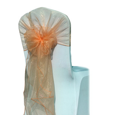 10 komada 26x108" Organza tkanine, navlake za stolice, kape za stolice, zamotajte zavežite naslon za stolac, navlaka za DIY vjenčanje, zabavu i dekoraciju banketa