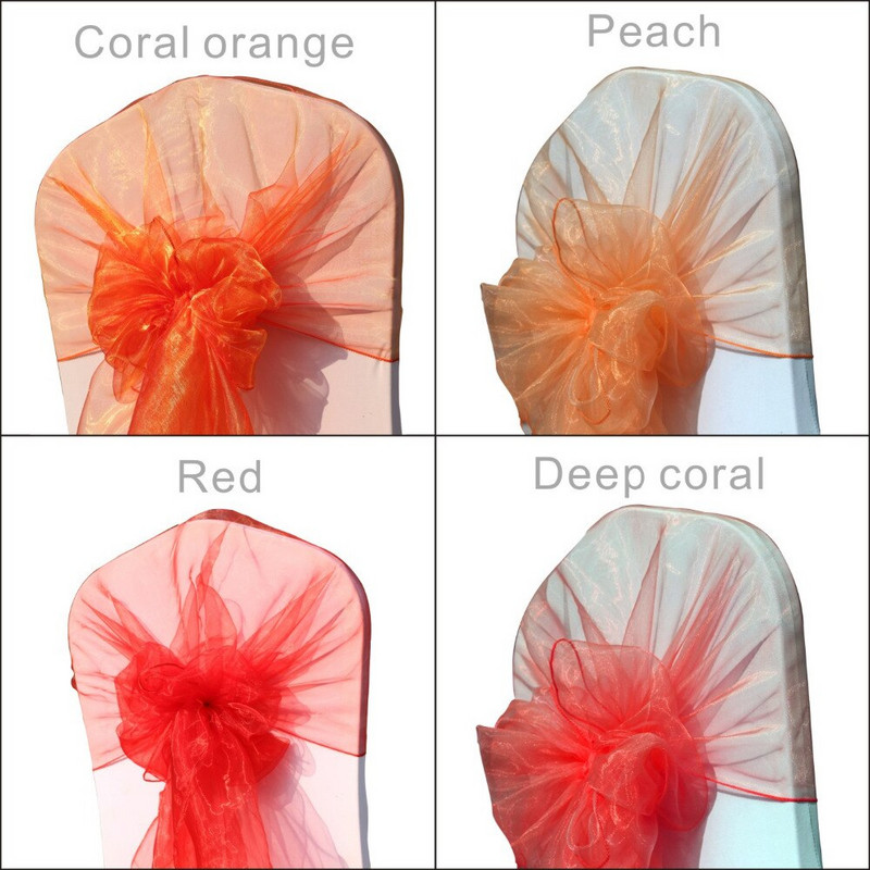 10 vnt 26x108" organizacinio audinio kėdžių gaubtai kėdžių dangteliai surišami atlošų užvalkalai, skirti "pasidaryk pats" vestuvių renginiams ir vakarėliams ir banketams dekoruoti