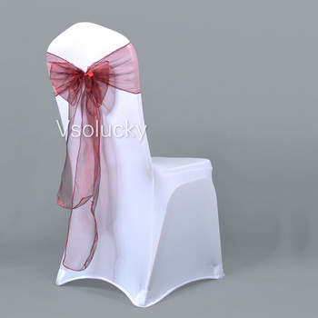 25 τμχ/συσκευασία 275 εκ. Sheer Organza Chair Sashes Φιόγκος Κάλυμμα γάμου Χριστουγεννιάτικη διακόσμηση ντους γενεθλίων