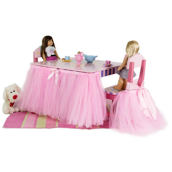 Бандажна пола от тюл Стол Туту Декорация на маса за консумативи за украса на рожден ден и декорации за бебешко парти
