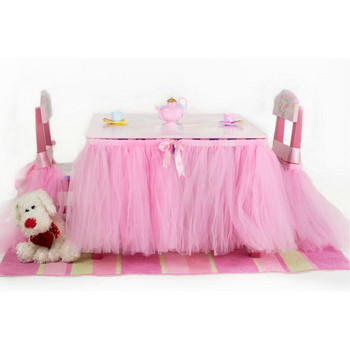 Бандажна пола от тюл Стол Туту Декорация на маса за консумативи за украса на рожден ден и декорации за бебешко парти