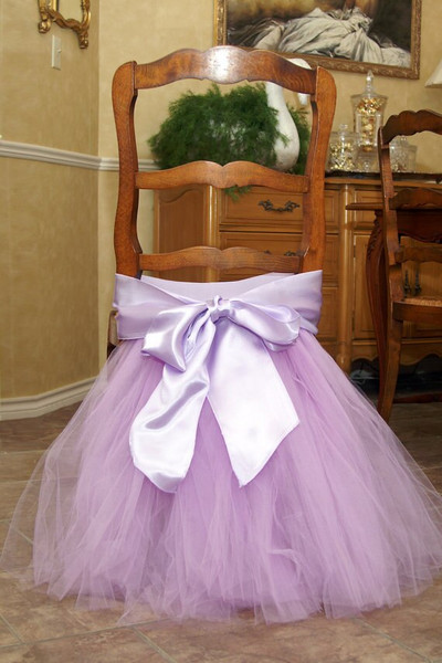 Bowknot Tulle Suknja za stolicu Tutu Dekoracija za stol za rođendanske zabave i ukrase za tuširanje djeteta