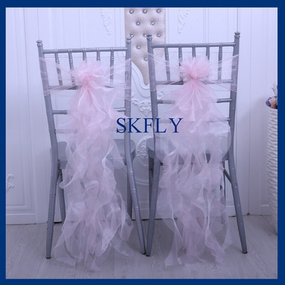 SH098A, multe culori, decoratiuni de nunta, elegant, personalizat, albastru baby, organza cret, salcie, canapea pentru scaun cu ac
