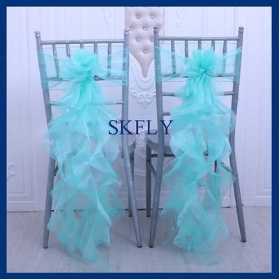SH098A, multe culori, decoratiuni de nunta, elegant, personalizat, albastru baby, organza cret, salcie, canapea pentru scaun cu ac