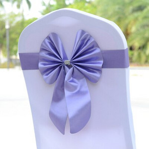25 loturi PU Lycra Bandă pentru scaune Spandex Sash Tie Bow Fit Husa pentru scaun pentru decorare de nuntă, eveniment, petrecere