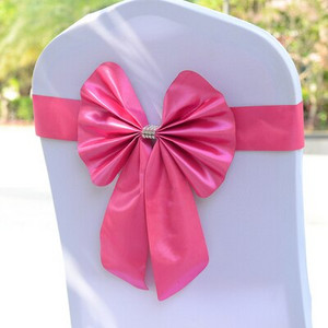 25 loturi PU Lycra Bandă pentru scaune Spandex Sash Tie Bow Fit Husa pentru scaun pentru decorare de nuntă, eveniment, petrecere