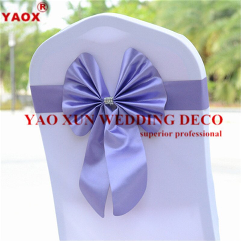 25 loturi PU Lycra Bandă pentru scaune Spandex Sash Tie Bow Fit Husa pentru scaun pentru decorare de nuntă, eveniment, petrecere