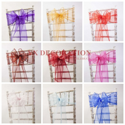25 tk organza tooli tiibpael Chiavari tooli kaunistamiseks pulmaürituse bankett