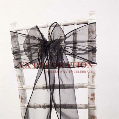 25buc Organza Scaun Cravata Fundita Pentru Decorarea Scaunului Chiavari Banchet Eveniment Nunta