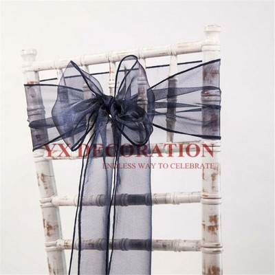 25buc Organza Scaun Cravata Fundita Pentru Decorarea Scaunului Chiavari Banchet Eveniment Nunta
