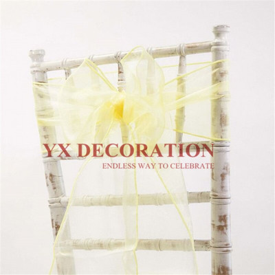 25buc Organza Scaun Cravata Fundita Pentru Decorarea Scaunului Chiavari Banchet Eveniment Nunta