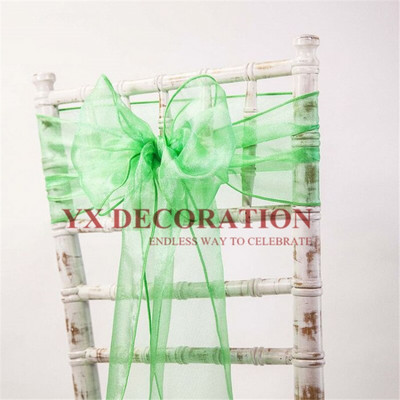 25buc Organza Scaun Cravata Fundita Pentru Decorarea Scaunului Chiavari Banchet Eveniment Nunta