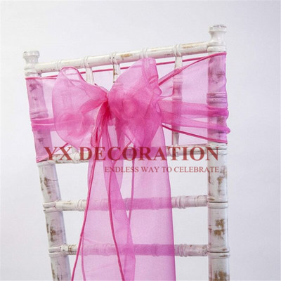 25buc Organza Scaun Cravata Fundita Pentru Decorarea Scaunului Chiavari Banchet Eveniment Nunta