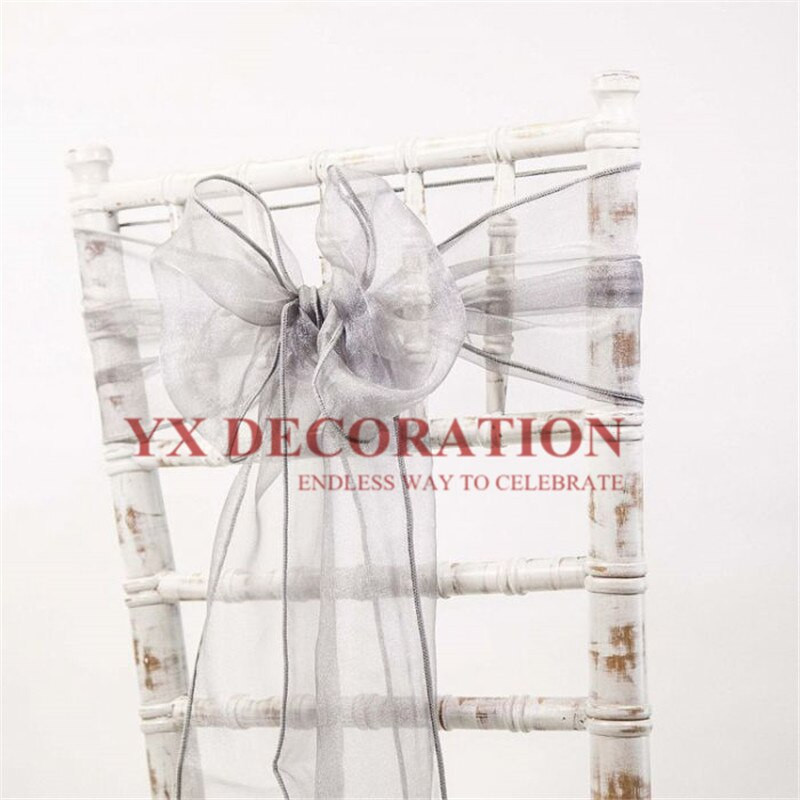 25buc Organza Scaun Cravata Fundita Pentru Decorarea Scaunului Chiavari Banchet Eveniment Nunta