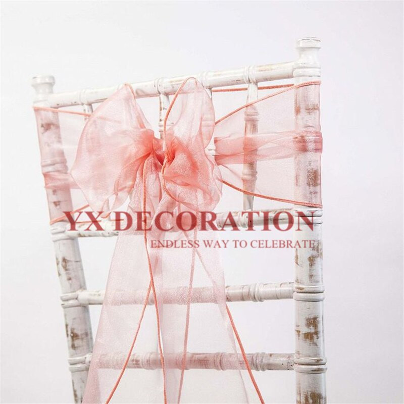 25buc Organza Scaun Cravata Fundita Pentru Decorarea Scaunului Chiavari Banchet Eveniment Nunta