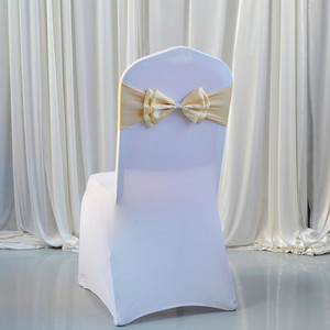 25 komada trake za stolicu od likre sa satenskom mašnom i mrežastom kopčom za navlaku za stolicu, vjenčanje, dekoracija hotela