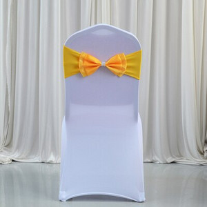 25 komada trake za stolicu od likre sa satenskom mašnom i mrežastom kopčom za navlaku za stolicu, vjenčanje, dekoracija hotela