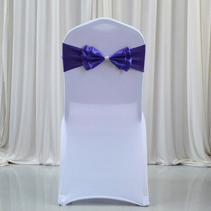 25 komada trake za stolicu od likre sa satenskom mašnom i mrežastom kopčom za navlaku za stolicu, vjenčanje, dekoracija hotela
