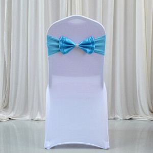 25 komada trake za stolicu od likre sa satenskom mašnom i mrežastom kopčom za navlaku za stolicu, vjenčanje, dekoracija hotela