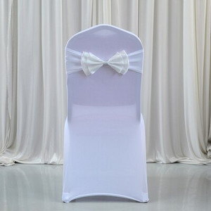 25 komada trake za stolicu od likre sa satenskom mašnom i mrežastom kopčom za navlaku za stolicu, vjenčanje, dekoracija hotela