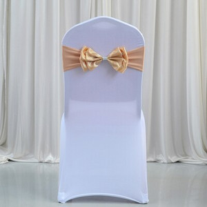 25 komada trake za stolicu od likre sa satenskom mašnom i mrežastom kopčom za navlaku za stolicu, vjenčanje, dekoracija hotela