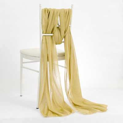 48cm*300cm Esküvői Rendezvények Dekoráció Chiffon Székszárnyak Bulihoz Karácsonyi hotel székdekorációs kellékek