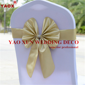 Κάλυμμα καρέκλας PU Lycra Spandex Sash Tie Bow Fit για διακόσμηση πάρτι γάμου
