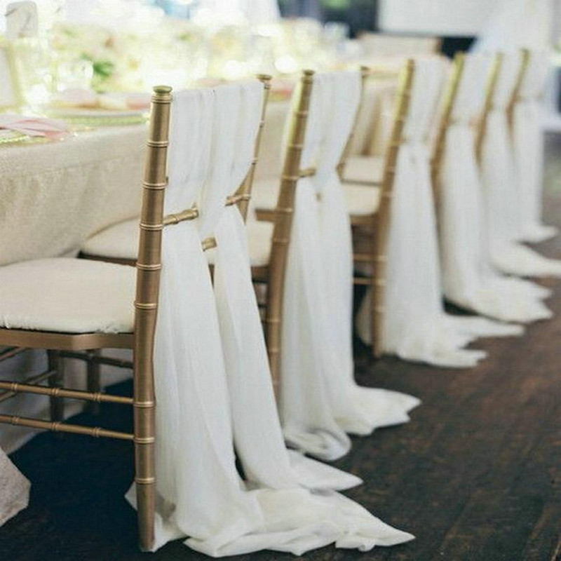 Elegantné šifónové šerpy na stoličky na svadby, podujatia, párty, dekorácie, svadobné, detské, detské, šerpy na stoličky, tylové, tutu, sukne