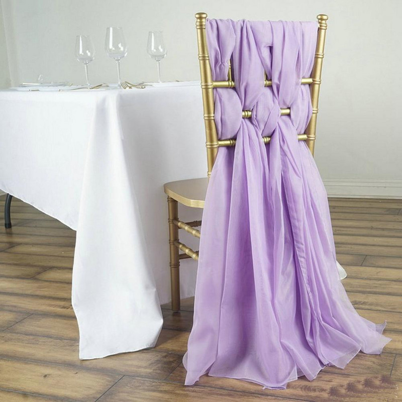 Elegantné šifónové šerpy na stoličky na svadby, podujatia, párty, dekorácie, svadobné, detské, detské, šerpy na stoličky, tylové, tutu, sukne