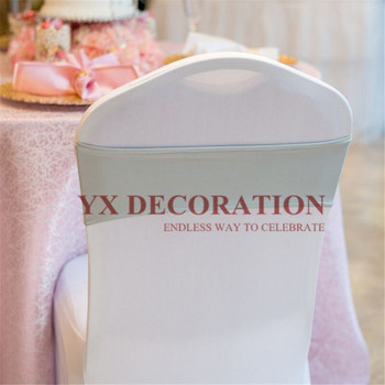 Όμορφη Πωλήθηκε Spandex Lycra Chair Band Chair Sash για Δεξιό Διακοσμητικό κάλυμμα καρέκλας γάμου