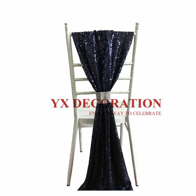 40x180 cm-es flitteres szék pántos masni csattal bambusz Chiavari székdíszhez