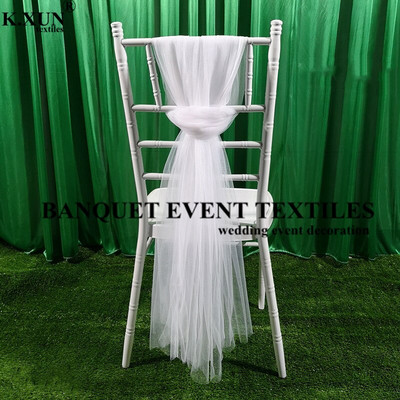 10 komada tutu tkanine za stolac na vezicu s leptir mašnom za vanjska vrata Chiavari stolac Vjenčanje Dekoracija za zabavu i banket