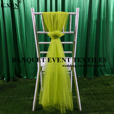 10 komada tutu tkanine za stolac na vezicu s leptir mašnom za vanjska vrata Chiavari stolac Vjenčanje Dekoracija za zabavu i banket