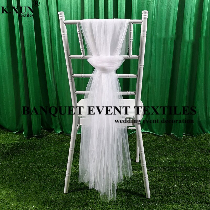 10 komada tutu tkanine za stolac na vezicu s leptir mašnom za vanjska vrata Chiavari stolac Vjenčanje Dekoracija za zabavu i banket