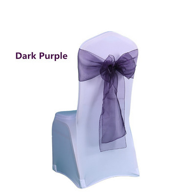 VRUĆE 25 KOM 18 CM * 275 CM Teal Blue Organza Pojasnice za stolice Svadbena zabava Banket Mašna Navlaka za stolice Ukrasni pribor - SASH