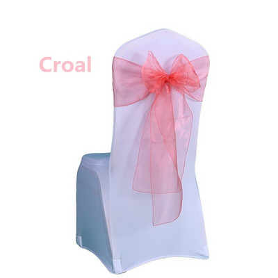 VRUĆE 25 KOM 18 CM * 275 CM Teal Blue Organza Pojasnice za stolice Svadbena zabava Banket Mašna Navlaka za stolice Ukrasni pribor - SASH