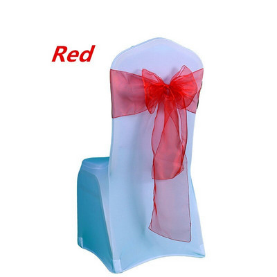 VRUĆE 25 KOM 18 CM * 275 CM Teal Blue Organza Pojasnice za stolice Svadbena zabava Banket Mašna Navlaka za stolice Ukrasni pribor - SASH