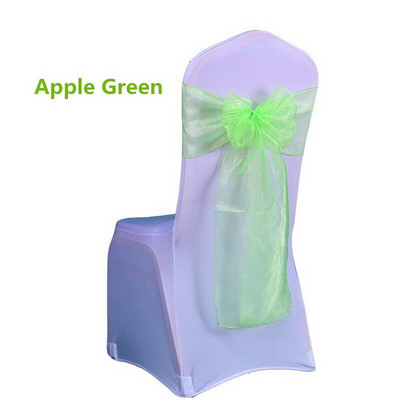 VRUĆE 25 KOM 18 CM * 275 CM Teal Blue Organza Pojasnice za stolice Svadbena zabava Banket Mašna Navlaka za stolice Ukrasni pribor - SASH