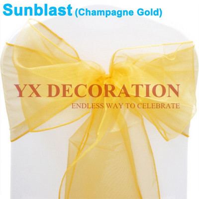 Visokokvalitetna mašna za stolicu od prozirne organze za masku, banket, svadbeni događaj, Božićni ukrasi