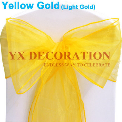 Visokokvalitetna mašna za stolicu od prozirne organze za masku, banket, svadbeni događaj, Božićni ukrasi