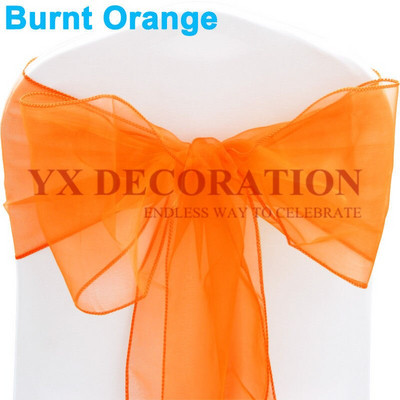 Visokokvalitetna mašna za stolicu od prozirne organze za masku, banket, svadbeni događaj, Božićni ukrasi