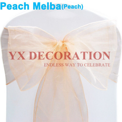 Visokokvalitetna mašna za stolicu od prozirne organze za masku, banket, svadbeni događaj, Božićni ukrasi