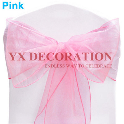 Visokokvalitetna mašna za stolicu od prozirne organze za masku, banket, svadbeni događaj, Božićni ukrasi