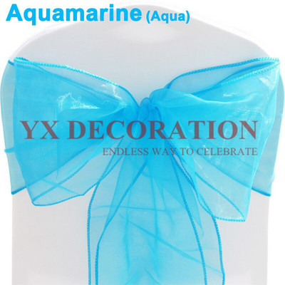 Visokokvalitetna mašna za stolicu od prozirne organze za masku, banket, svadbeni događaj, Božićni ukrasi