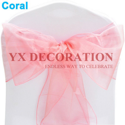 Visokokvalitetna mašna za stolicu od prozirne organze za masku, banket, svadbeni događaj, Božićni ukrasi