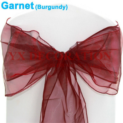 Visokokvalitetna mašna za stolicu od prozirne organze za masku, banket, svadbeni događaj, Božićni ukrasi